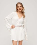 Vestido-Corto-Para-Mujer-Flare-Sleeve-Cut-Out-Playsuit