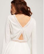 Vestido-Corto-Para-Mujer-Flare-Sleeve-Cut-Out-Playsuit