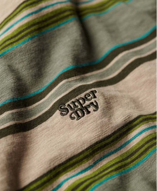 Camiseta Manga Corta Para Hombre Relaxed Fit Stripe