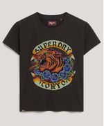 Camiseta-Manga-Corta-Para-Mujer-Tattoo-Rhinestone-Fitted-Tee