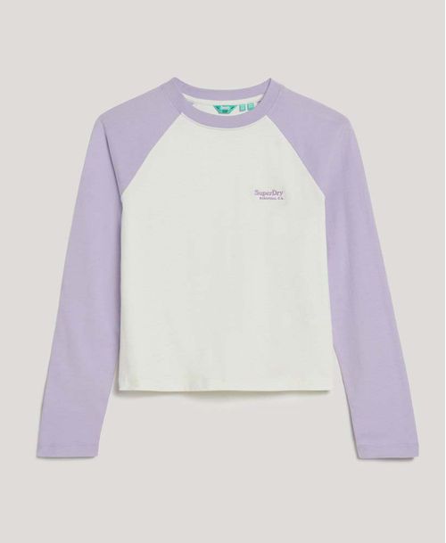 Camiseta Manga Larga Para Mujer Essential Logo Baseball