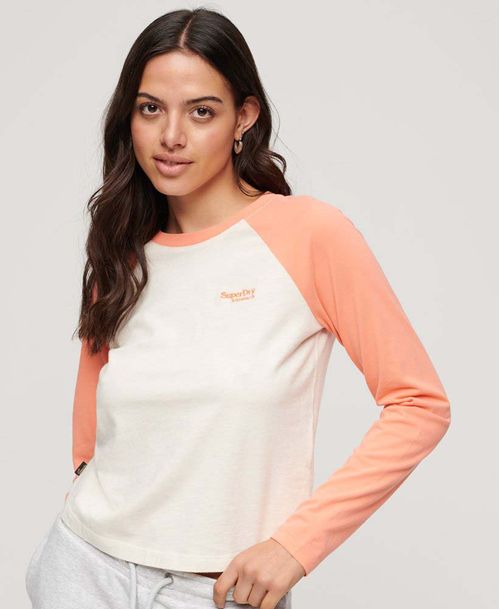 Camiseta Manga Larga Para Mujer Essential Logo Baseball