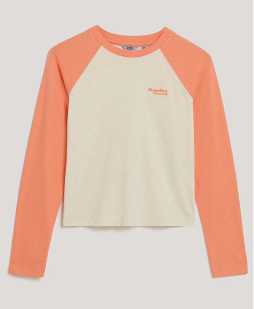 Camiseta Manga Larga Para Mujer Essential Logo Baseball
