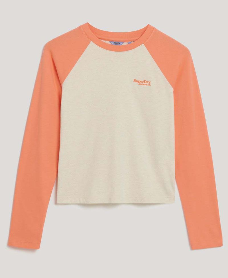 Camiseta-Manga-Larga-Para-Mujer-Essential-Logo-Baseball