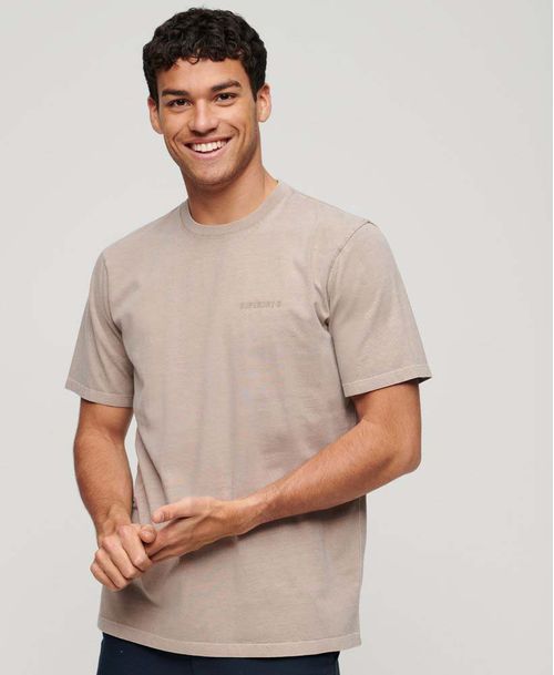 Camiseta Manga Corta Para Hombre Overdyed Logo Loose Tee