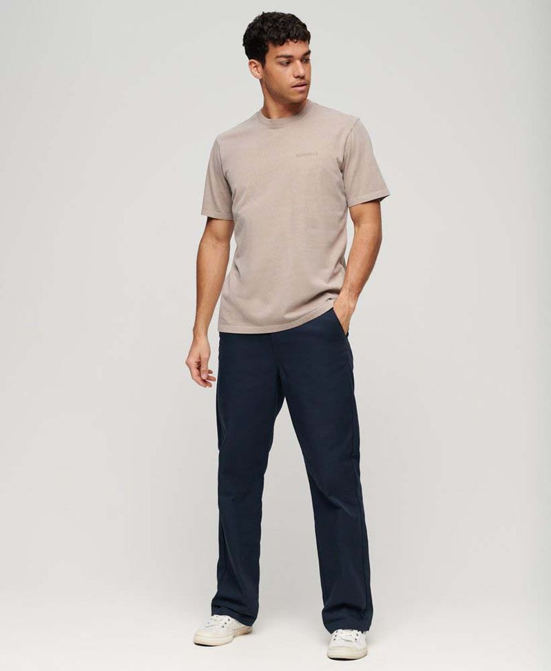 Camiseta-Manga-Corta-Para-Hombre-Overdyed-Logo-Loose-Tee