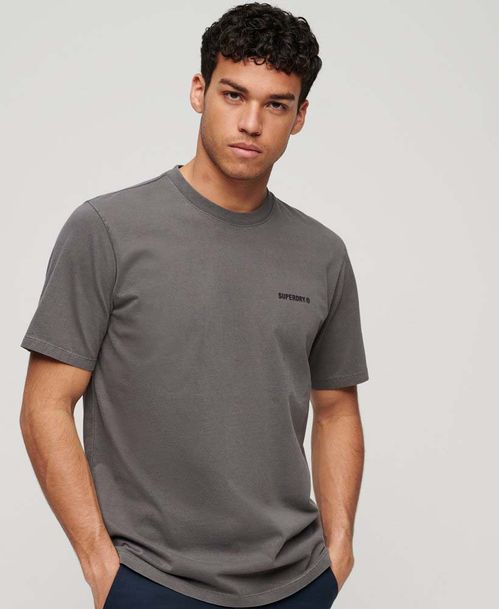 Camiseta Manga Corta Para Hombre Overdyed Logo Loose Tee