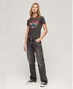 Camiseta-Manga-Corta-Para-Mujer-Cali-Sticker-Fitted-Tee
