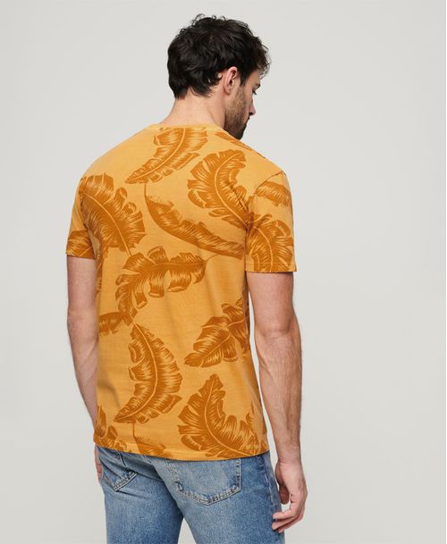 Camiseta Manga Corta Para Hombre Vintage Overdye Printed Tee