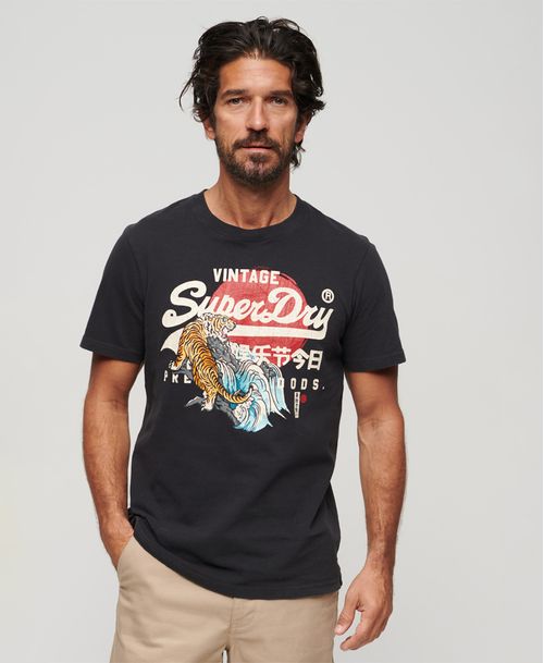 Camiseta Manga Corta Para Hombre Tokyo Vl Graphic