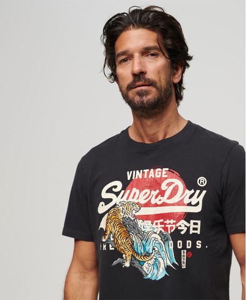 Camiseta Manga Corta Para Hombre Tokyo Vl Graphic