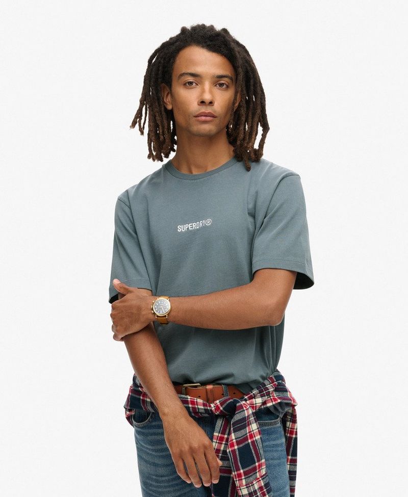 Camiseta-Manga-Corta-Para-Hombre-Micro-Logo-Graphic-Loose-Tee-