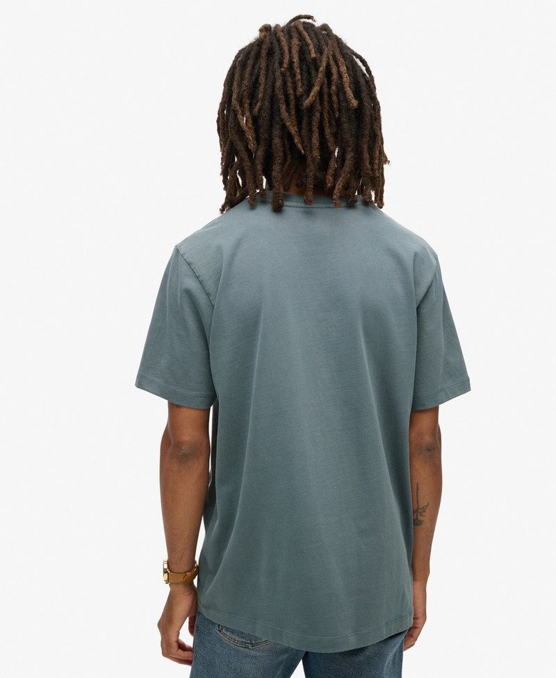 Camiseta-Manga-Corta-Para-Hombre-Micro-Logo-Graphic-Loose-Tee-