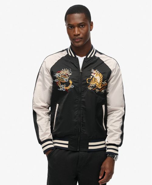 Chaqueta Casual Para Hombre Suikajan Embroidered Bomber