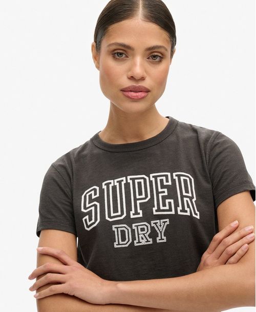 Camiseta Manga Corta Para Mujer Athletic Graphic Fitted