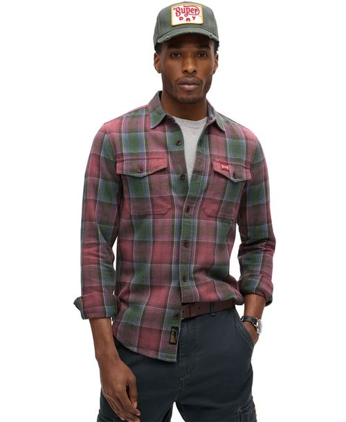 Camisa Manga Larga Para Hombre Cotton Worker Check Shirt