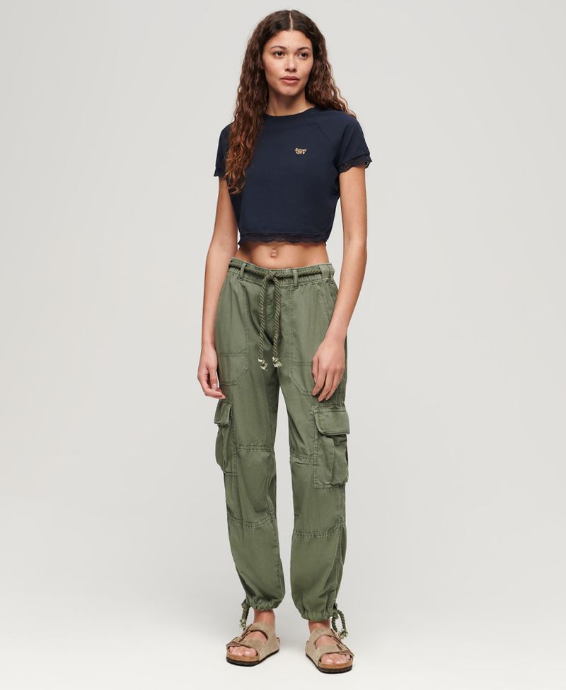 Top-Para-Mujer-90-S-Lace-Trim-Tee