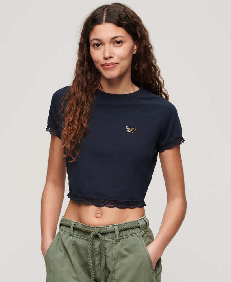 Top-Para-Mujer-90-S-Lace-Trim-Tee