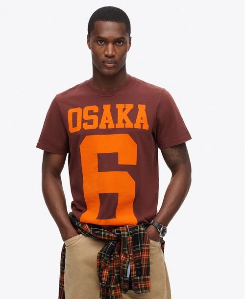 Camiseta Manga Corta Para Hombre Osaka 6 Flock Print Tee