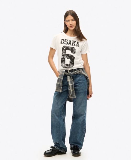 Camiseta Manga Corta Para Mujer Osaka 6 Bandana 90S Tee