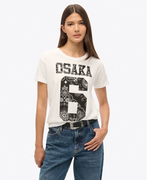 Camiseta Manga Corta Para Mujer Osaka 6 Bandana 90S Tee