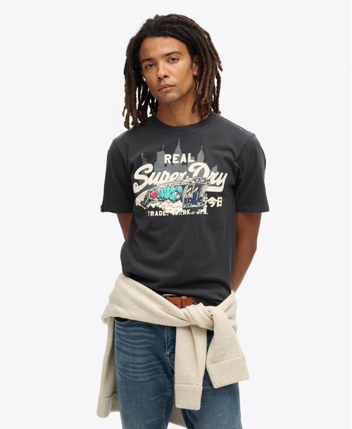 Camiseta Manga Corta Para Hombre New York Vl Graphic