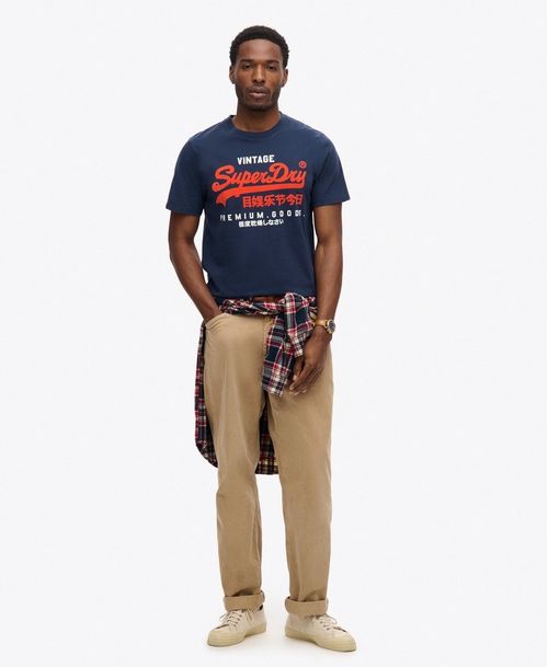 Camiseta Manga Corta Para Hombre Duo Vintage Logo