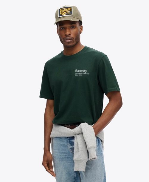 Camiseta Manga Corta Para Hombre Core Logo City Loose Tee