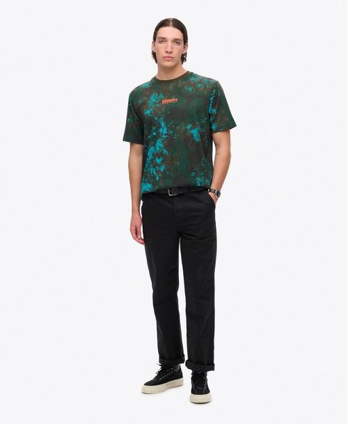 Camiseta Manga Corta Para Hombre Utility Camo Graphic Loose Tee