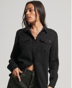 Camisa-Manga-Larga-Para-Mujer-Vintage-Military-Shirt-