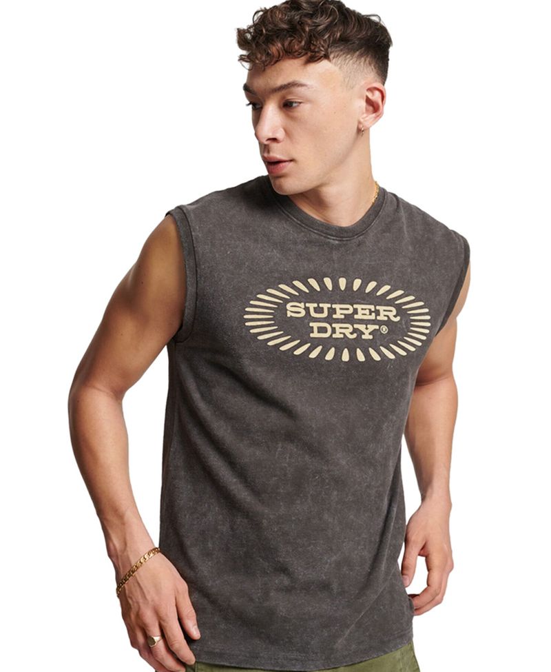 Camiseta-Para-Hombre-Vintage-Record-Label-Vest-