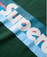 Camiseta-Manga-Corta-Para-Hombre-Retro-Stripe-Logo-T-Shirt-