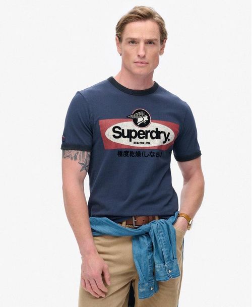 Camiseta Manga Corta Para Hombre Cl Ringer Workwear Graphic Tee