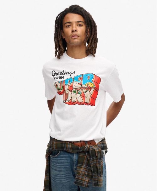 Camiseta Manga Corta Para Hombre Travel Postcard Graphic Tee