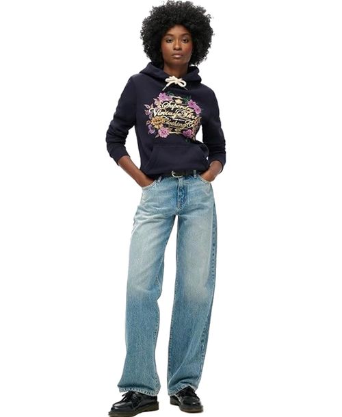 Buzo Cerrado Para Mujer Floral Graphic Logo