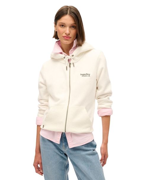 Buzo Abierto Para Mujer Essential Logo Zip