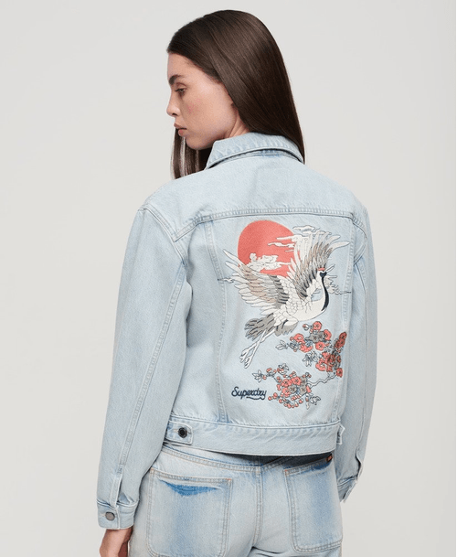 Chaqueta Denim Para Mujer Emb Denim Trucker