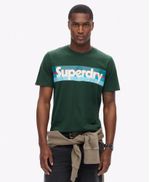 Camiseta-Manga-Corta-Para-Hombre-Retro-Stripe-Logo