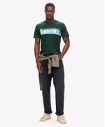 Camiseta-Manga-Corta-Para-Hombre-Retro-Stripe-Logo