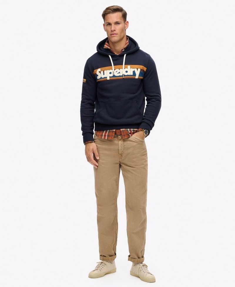 Buzo-Cerrado-Para-Hombre-Retro-Stripe-Logo