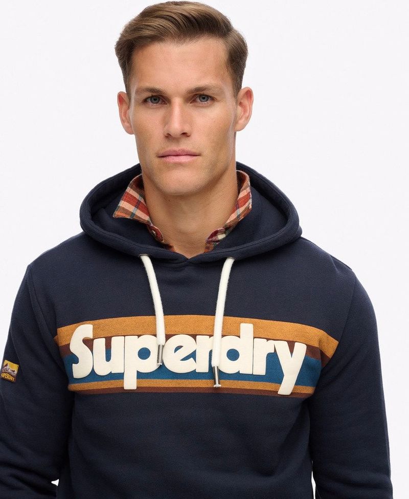 Buzo-Cerrado-Para-Hombre-Retro-Stripe-Logo