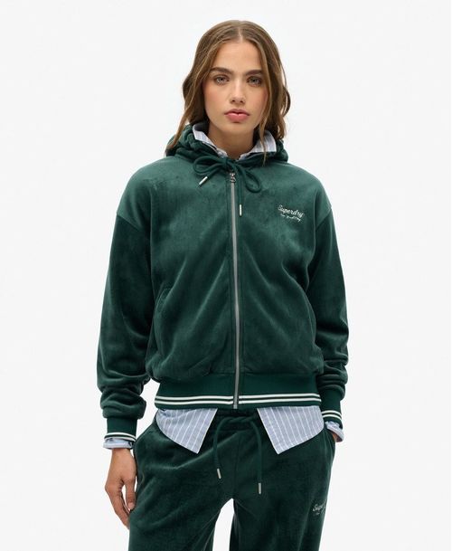 Buzo Para Mujer Country Club Velour Zip Hood