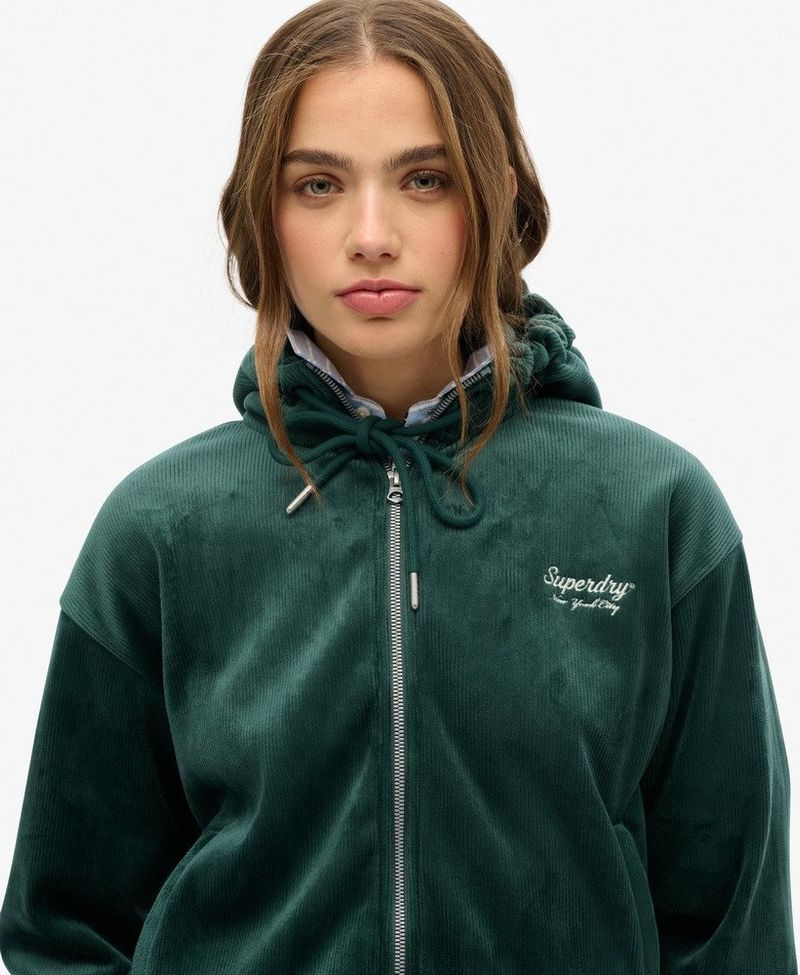 Buzo-Para-Mujer-Country-Club-Velour-Zip-Hood-