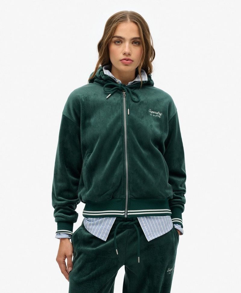 Buzo-Para-Mujer-Country-Club-Velour-Zip-Hood-