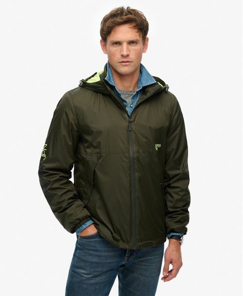 Chaqueta Rompe Vientos Para Hombre Hooded Logo