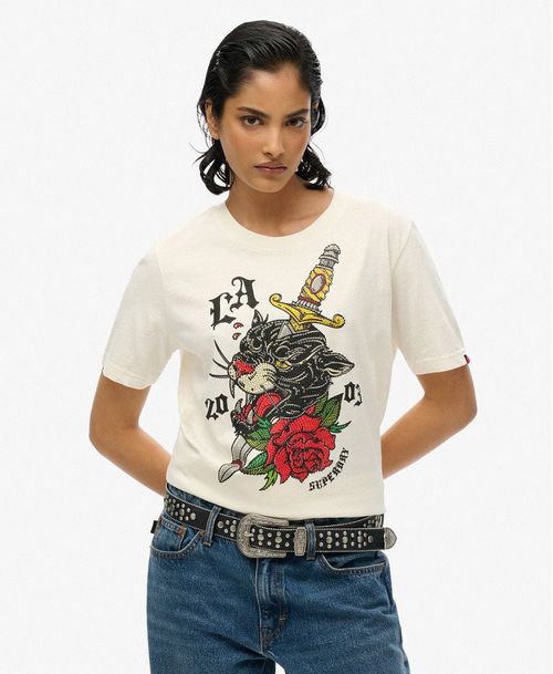 Camiseta Manga Corta Para Mujer Neo Trad Tattoo Relaxed Tee
