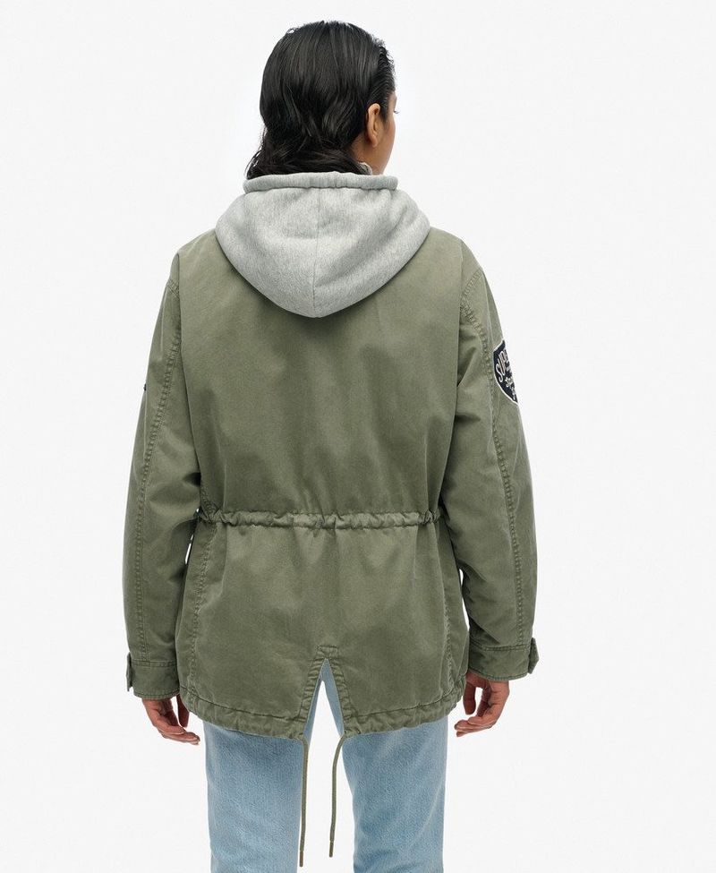 Chaqueta-Casual-Para-Mujer-Jersey-Hooded-Emb-Military-Jkt-Superdry
