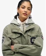 Chaqueta-Casual-Para-Mujer-Jersey-Hooded-Emb-Military-Jkt-Superdry