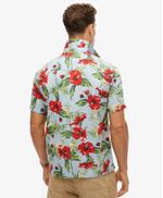 Camiseta-Manga-Corta-Para-Hombre-Hawaiian-Print