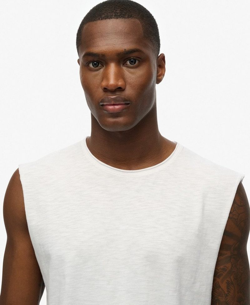Camiseta-Manga-Corta-Para-Hombre-Raw-Edge-Slub-Tank